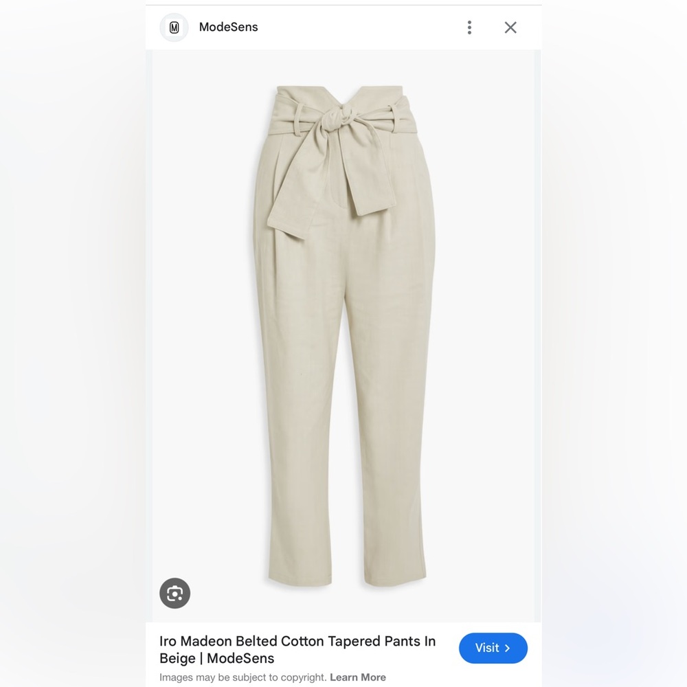IRO Tapered Trousers with Waist Tie